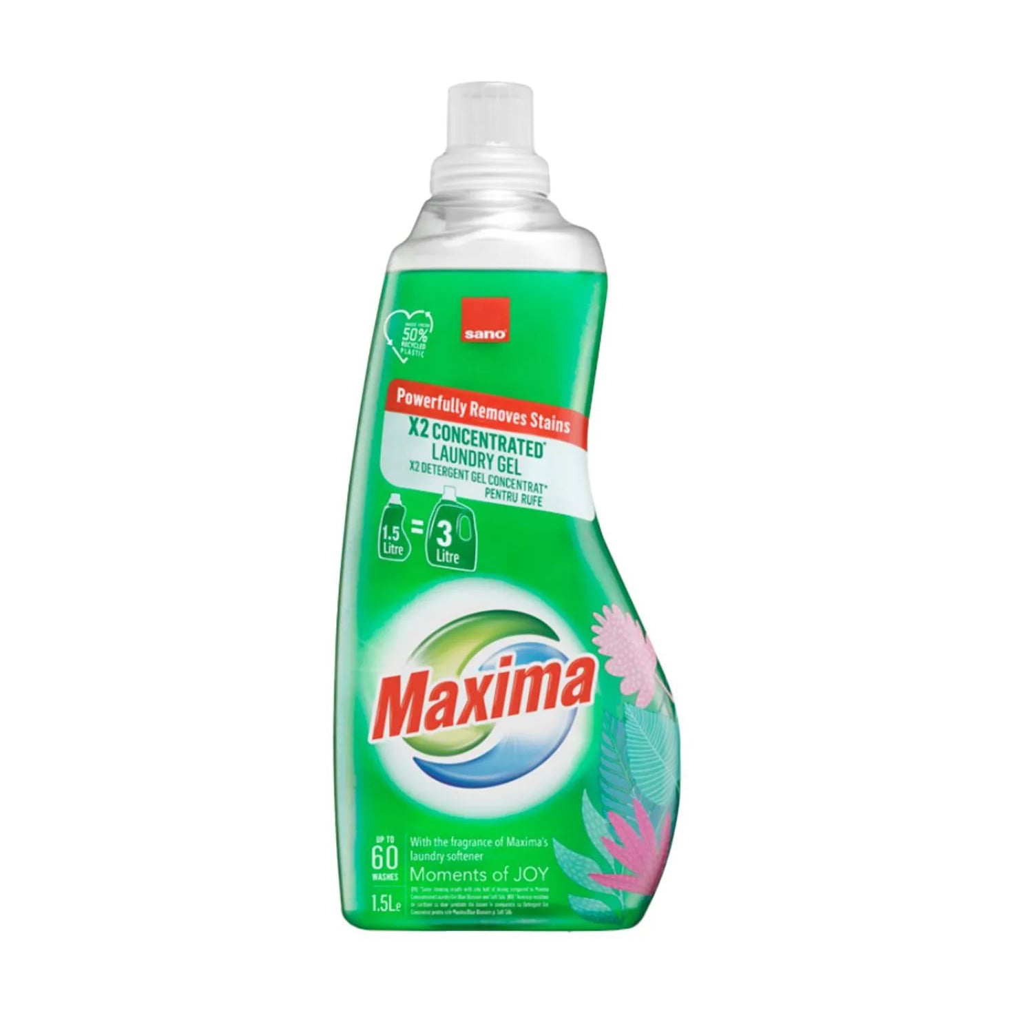 Уцінка! Концентрований гель для прання SANO Maxima Moments Of Joy, 60 циклів прання, 1.5 л